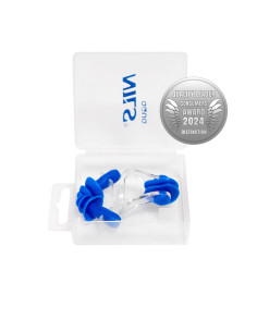 BLAU SCHWIMM-SET SILIKON OHRSTÖPSEL UND NASENKLAMMER NILS AQUA 2