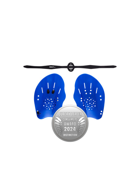 BLAU HANDPADDEL SCHWIMMEN NILS AQUA