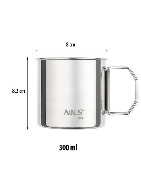 SET MIT BECHERN AUS ROSTFREIEM STAHL NILS CAMP