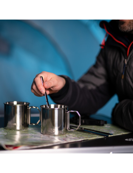 SET MIT BECHERN AUS ROSTFREIEM STAHL NILS CAMP