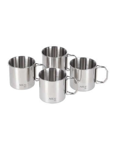SET MIT BECHERN AUS ROSTFREIEM STAHL NILS CAMP