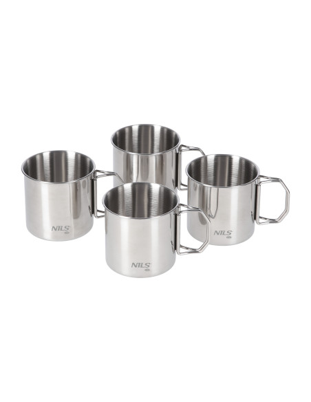 SET MIT BECHERN AUS ROSTFREIEM STAHL NILS CAMP