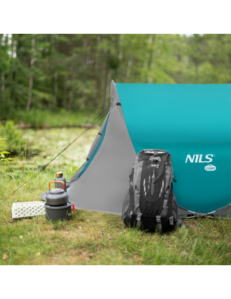 CAMPINGZELT SELBSTAUFBAUEND TÜRKISFARBIG NILS CAMP