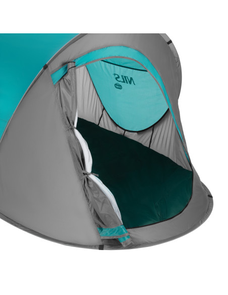 CAMPINGZELT SELBSTAUFBAUEND TÜRKISFARBIG NILS CAMP