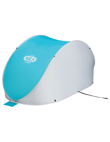 STRANDZELT SELBSTAUFBAUEND TÜRKISFARBIG-GRAU BODEN NILS CAMP