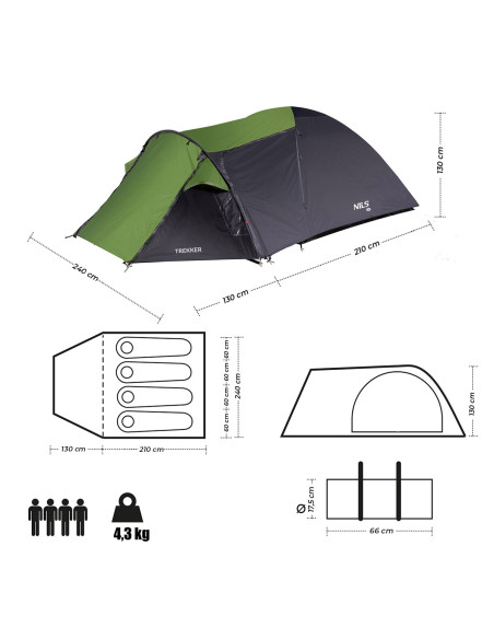 CAMPINGZELT TREKKER NILS CAMP