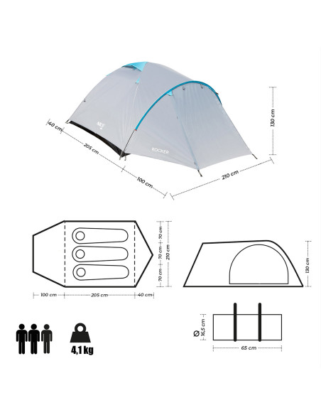 CAMPINGZELT ROCKER NILS CAMP