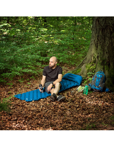 TÜRKISFARBIG TOURISTISCHE MATTE MIT DER LUFTPUMPE NILS CAMP