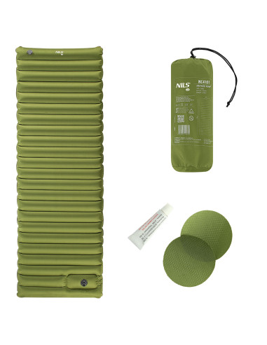 GRÜN MATTE MIT EINGEBAUTER LUFTPUMPE 9CM NILS CAMP