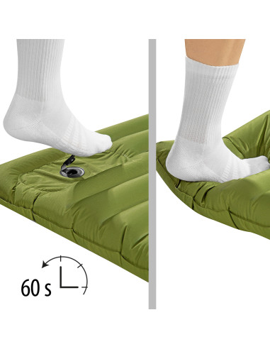 GRÜN MATTE MIT EINGEBAUTER LUFTPUMPE 9CM NILS CAMP