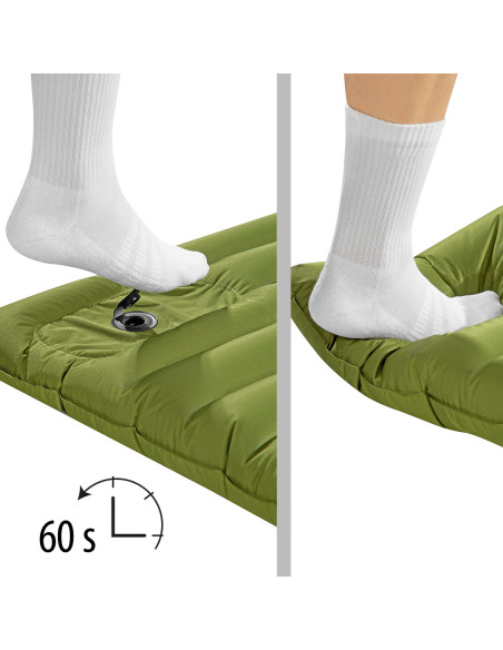 GRÜN MATTE MIT EINGEBAUTER LUFTPUMPE 9CM NILS CAMP