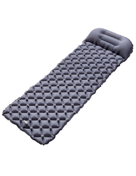 GRAU TOURISTISCHE MATTE MIT DER LUFTPUMPE NILS CAMP