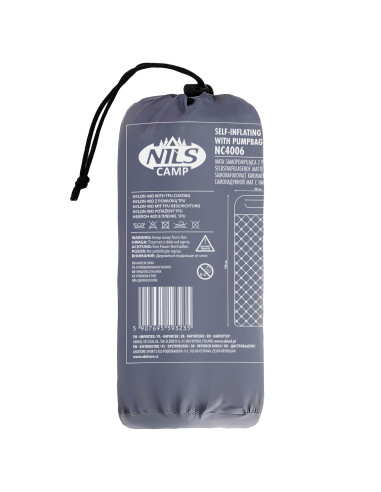 GRAU TOURISTISCHE MATTE MIT DER LUFTPUMPE NILS CAMP