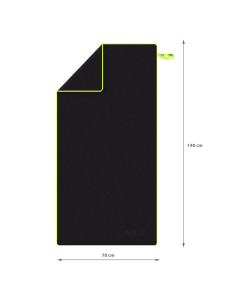 SCHWARZ MIKROFASERHANDTUCH 140x70 cm NILS CAMP 2