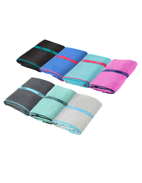 GRAU MIKROFASERHANDTUCH 200X90 cm NILS CAMP