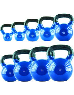 BLUE KETTLEBELL AUS GUSSEISEN MIT VINYLBESCHICHTUNG HMS 2