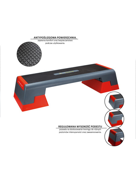 BLACK/RED AEROBIC-STEPPBRETT HMS PREMIUM