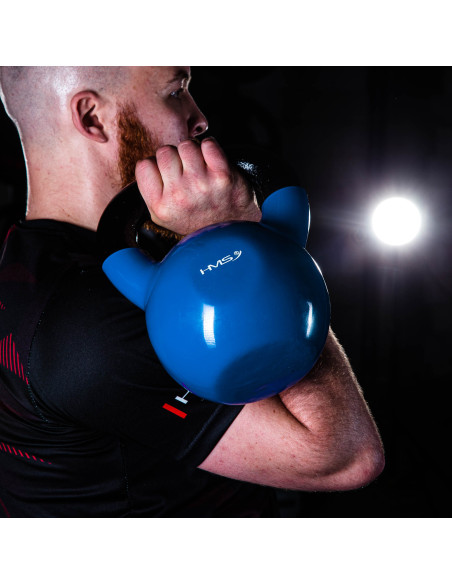 BLUE KETTLEBELL AUS GUSSEISEN MIT VINYLBESCHICHTUNG HMS