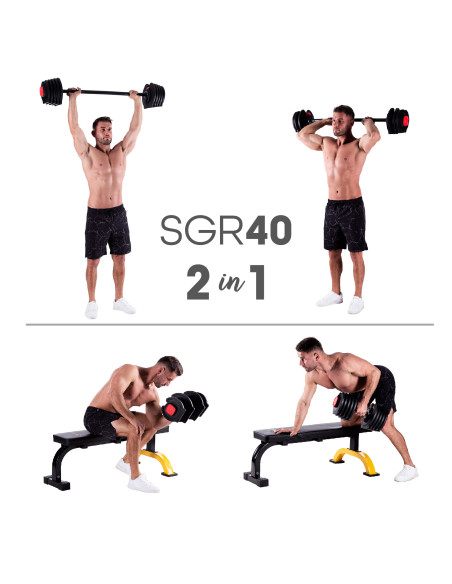 PRO SET 3-IN-1 SET MIT GEWICHTEN 40KG HMS