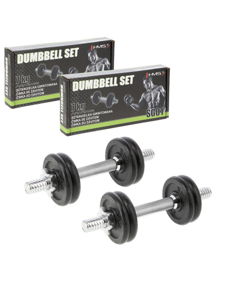 KURZHANTELN AUS GUSSEISEN 2x7KG HMS