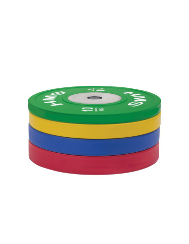 PROFI SET (8 STK. - 10,15,20,25) SET MIT OLYMPISCHEN BUMPER-HANTELSCHEIBEN HMS