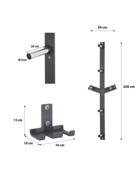 DER WANDHALTERUNGEN STR28 HALTERUNG FÜR HANTELSTANGEN + STR29 GEWICHTSABLAGE HMS