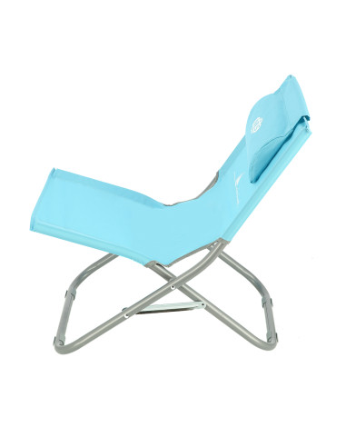 BLAU STRANDSTUHL MIT KISSEN NILS CAMP