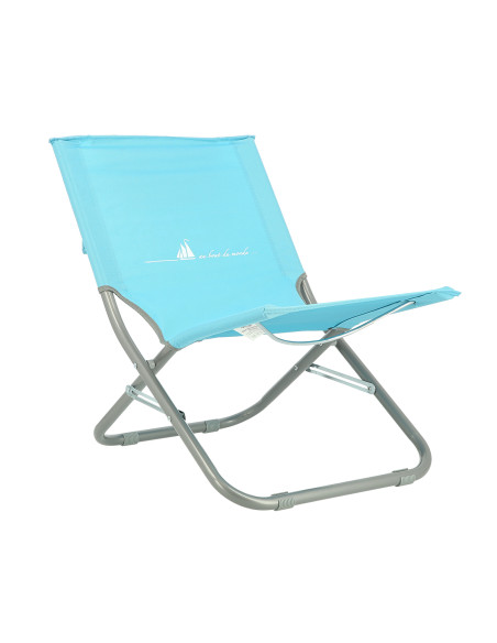 BLAU STRANDSTUHL MIT KISSEN NILS CAMP