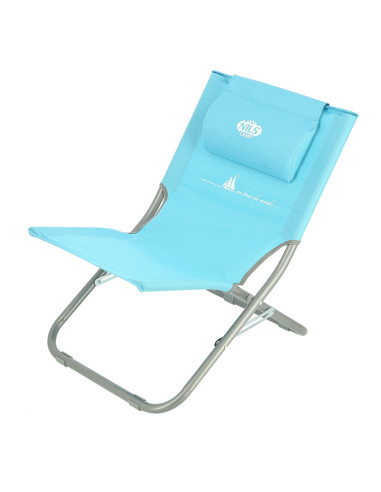 BLAU STRANDSTUHL MIT KISSEN NILS CAMP