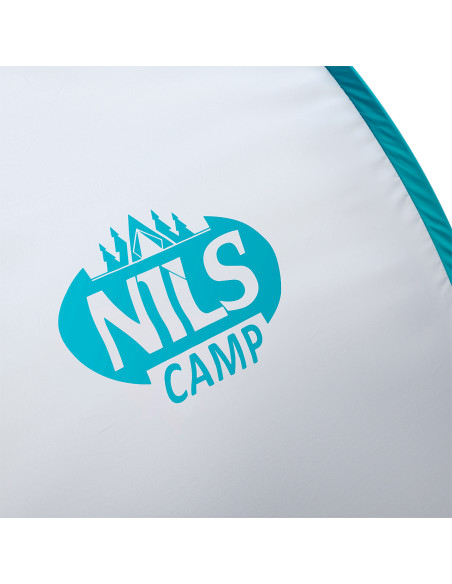 STRANDZELT SELBSTAUFBAUEND GRAU-TÜRKISFARBIG BODEN NILS CAMP