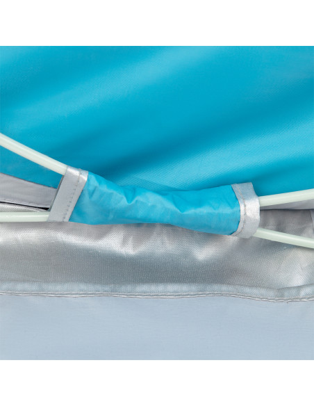 STRANDZELT SELBSTAUFBAUEND BLAU-GRAU BODEN NILS CAMP