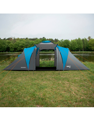 CAMPINGZELT BLAU-GRAU HIGHLAND IV NILS CAMP