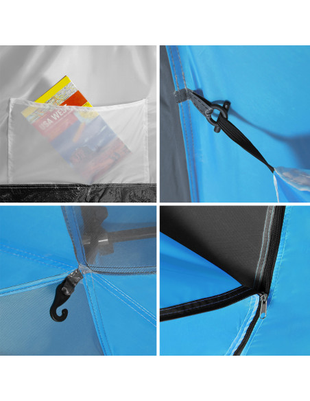 CAMPINGZELT BLAU-GRAU HIGHLAND IV NILS CAMP