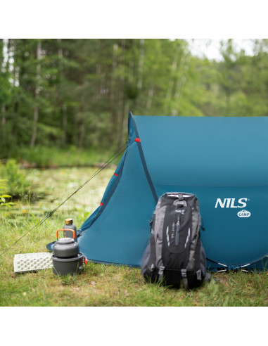 CAMPINGZELT SELBSTAUFBAUEND BLAU NILS CAMP