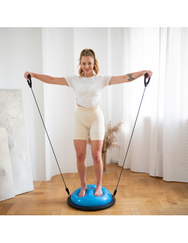 BLAU BALL ZUM TRAINING DES GLEICHGEWICHTS HMS