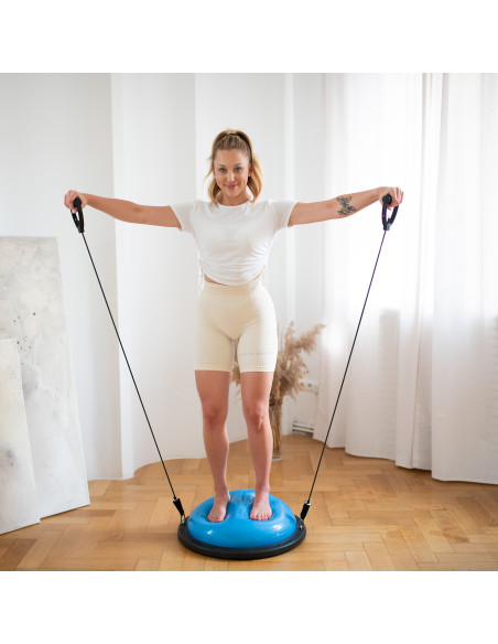 BLAU BALL ZUM TRAINING DES GLEICHGEWICHTS HMS