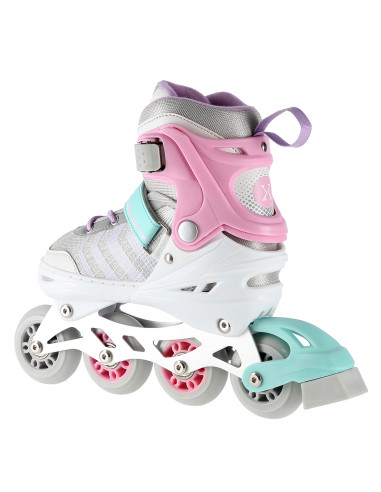 4-IN-1 ROSA GRÖßE M (34-38) INLINER MIT DER AUSTAUSCHBAREN EISHOCKEY-KUFE NILS EXTREME