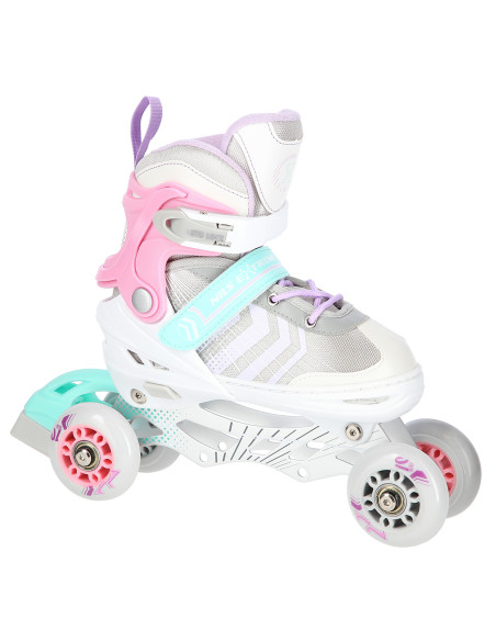 4-IN-1 ROSA GRÖßE M (34-38) INLINER MIT DER AUSTAUSCHBAREN EISHOCKEY-KUFE NILS EXTREME