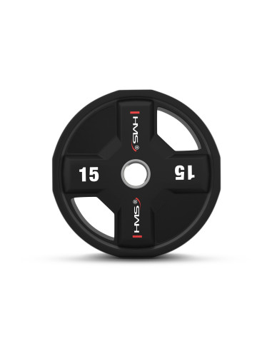 OLYMPISCHE GEWICHTSSCHEIBE POLYURETHAN CPU 15 KG HMS