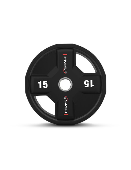 OLYMPISCHE GEWICHTSSCHEIBE POLYURETHAN CPU 15 KG HMS