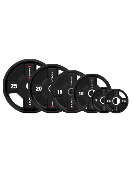 OLYMPISCHE GEWICHTSSCHEIBE POLYURETHAN CPU 25 KG HMS