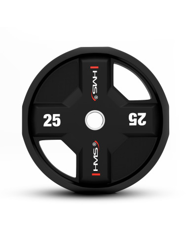 OLYMPISCHE GEWICHTSSCHEIBE POLYURETHAN CPU 25 KG HMS