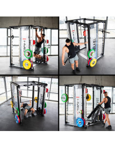 DOPPELZUG-MASCHINE MIT GEWICHTSSTAPEL COMMERCIAL HMS 2