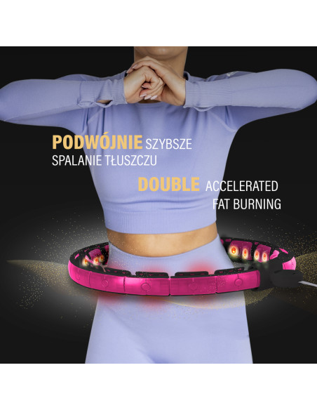 HULA HOOP SCHWARZ/PINK MIT MAGNETEN, GEWICHT UND ZÄHLER HMS