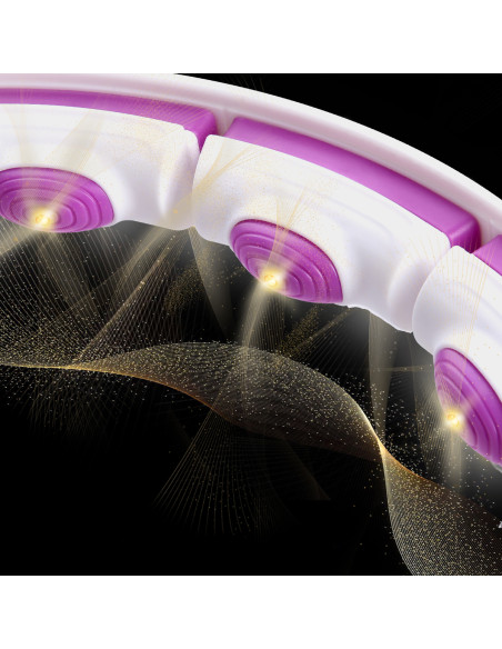 HULA HOOP WEISS/VIOLETT MIT MAGNETEN, GEWICHT UND ZÄHLER HMS