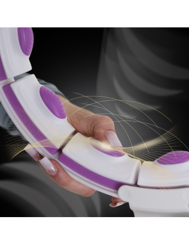 HULA HOOP WEISS/VIOLETT MIT MAGNETEN, GEWICHT UND ZÄHLER HMS