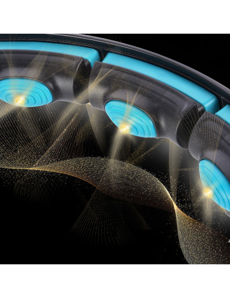 HULA HOOP SCHWARZ/TÜRKIS MIT MAGNETEN, GEWICHT UND ZÄHLER HMS