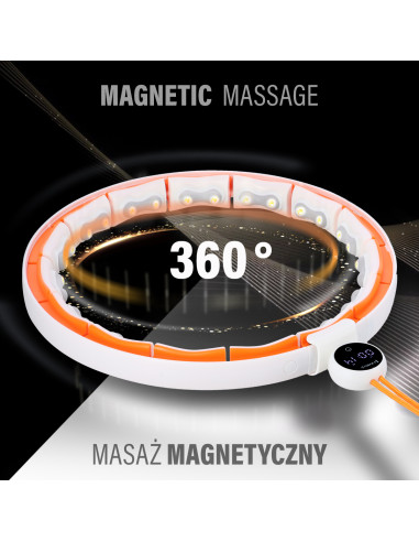 HOOP MAGNETISCH WHITE/ORANGE HHM21 MIT ZÄHLER HMS + SCHLANKGÜRTEL BR1313