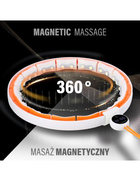 HOOP MAGNETISCH WHITE/ORANGE HHM21 MIT ZÄHLER HMS + SCHLANKGÜRTEL BR1313