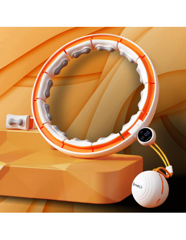 HOOP MAGNETISCH WHITE/ORANGE HHM21 MIT ZÄHLER HMS + SCHLANKGÜRTEL BR1313